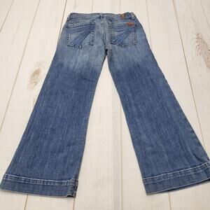 7 For all Mankind Dojo crop flare jeans wide leg